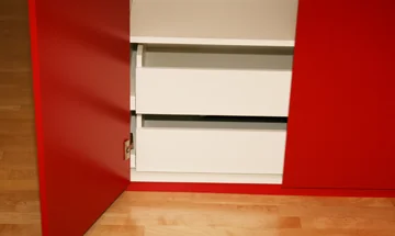 Schrank – seidenmatt lackiert mit Innenschubladen